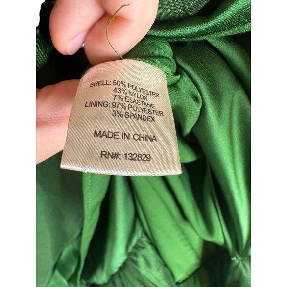 Lovers and Friends Michie Strapless Maxi Dress Tiered Ruffle Party Green Size XS - Picture 9 of 11